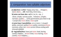 Adjectives - comparative and superlative