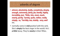 Adverbs of degree