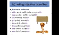 Making adjectives and adverbs