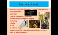 Music - types of music, musical instruments