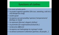 Clothes and fashion