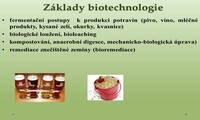 Základy biotechnologie