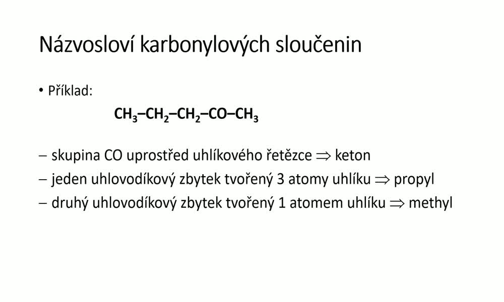 4. náhled výukového kurzu Karbonylové sloučeniny