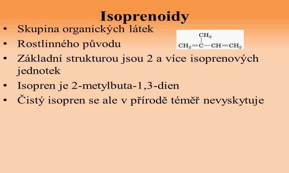 1. náhled výukového kurzu Isoprenoidy 