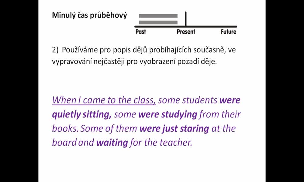 4. náhled výukového kurzu Narrative tenses (past simple and continuous, past perfect simple and continuous) 