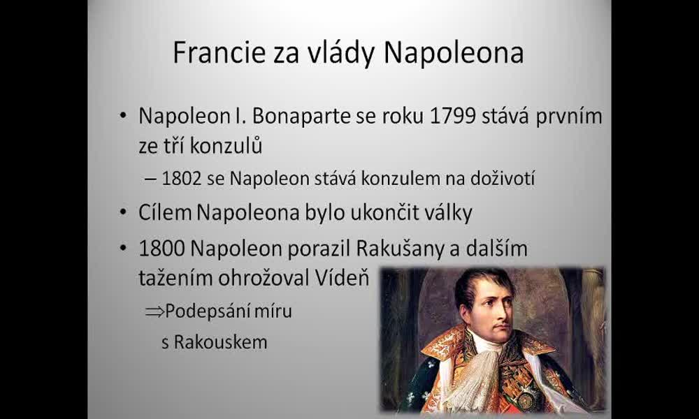 1. náhled výukového kurzu Evropa za napoleonských válek a po Vídeňském kongresu