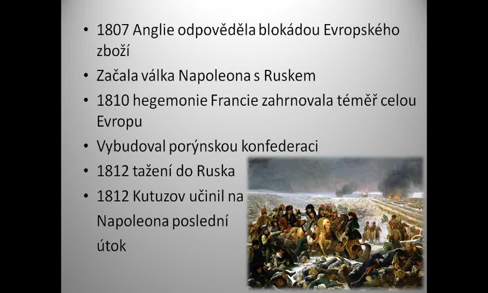 5. náhled výukového kurzu Evropa za napoleonských válek a po Vídeňském kongresu