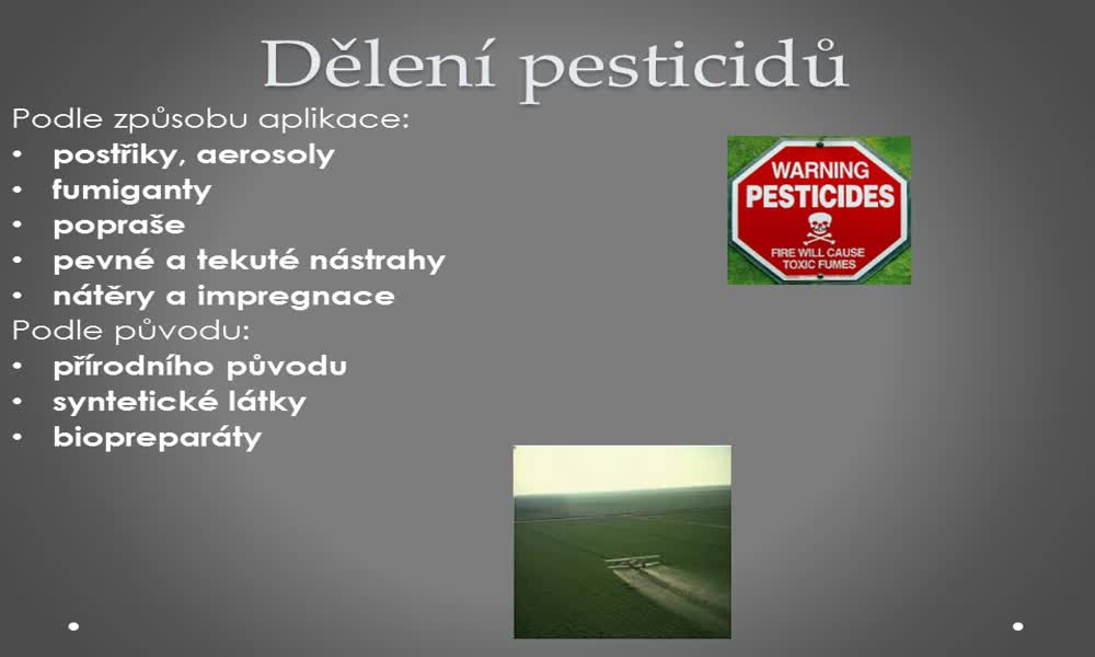 3. náhled výukového kurzu Pesticidy a detergenty 
