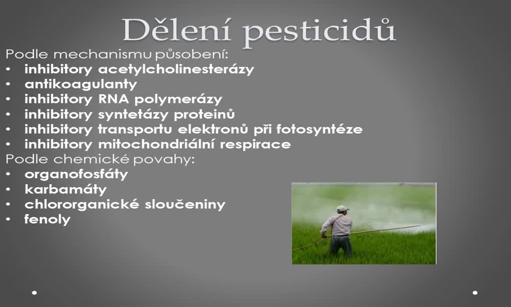 4. náhled výukového kurzu Pesticidy a detergenty 