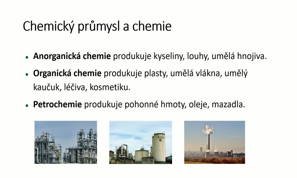 2. náhled výukového kurzu Chemický průmysl ČR 