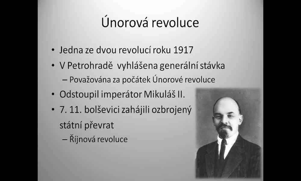 4. náhled výukového kurzu Revoluce v Rusku, upevňování bolševické moci