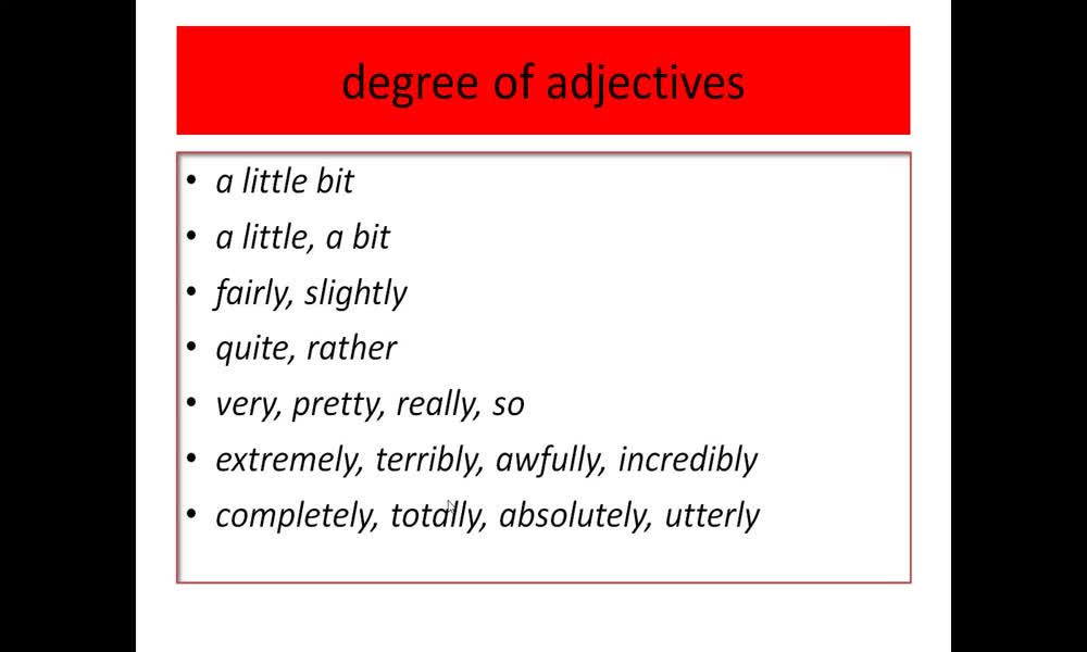 4. náhled výukového kurzu Strong adjectives