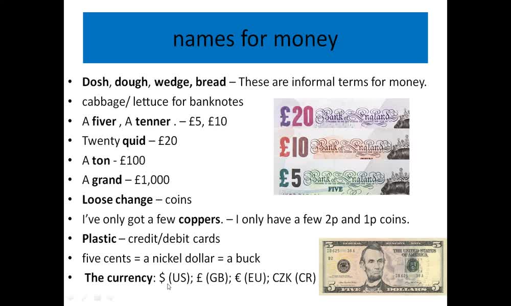4. náhled výukového kurzu Money