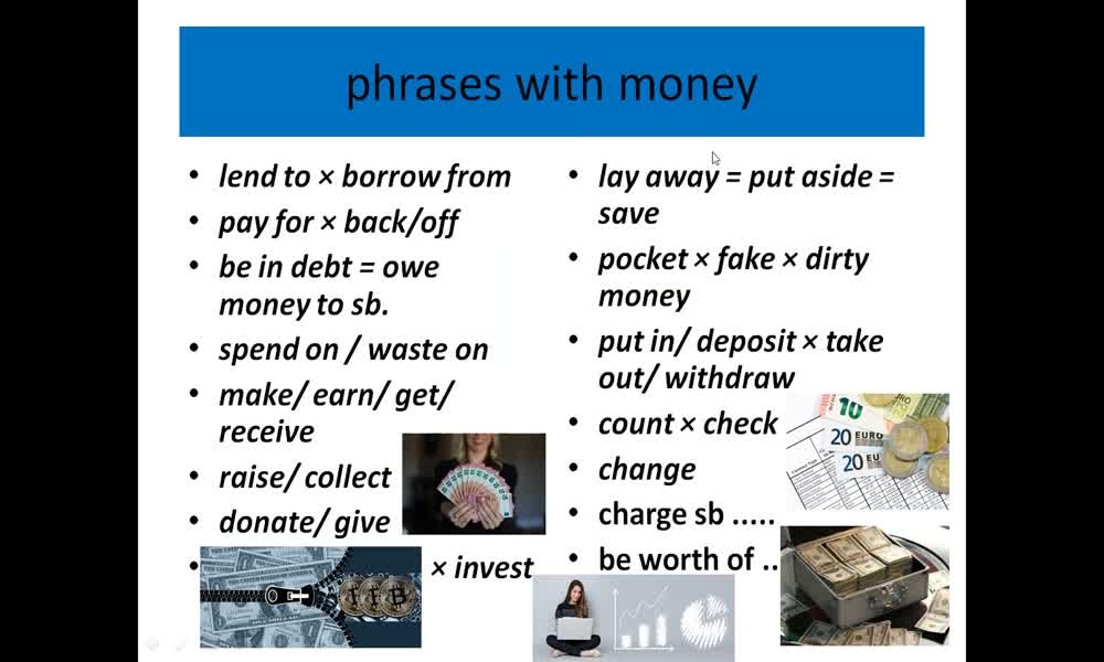 5. náhled výukového kurzu Money
