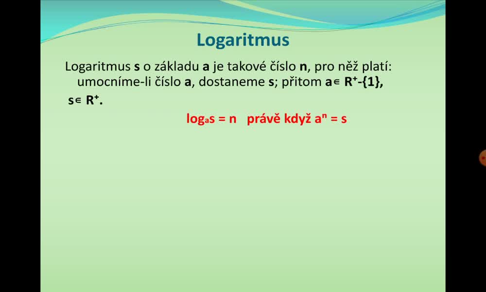 1. náhled výukového kurzu Logaritmické rovnice