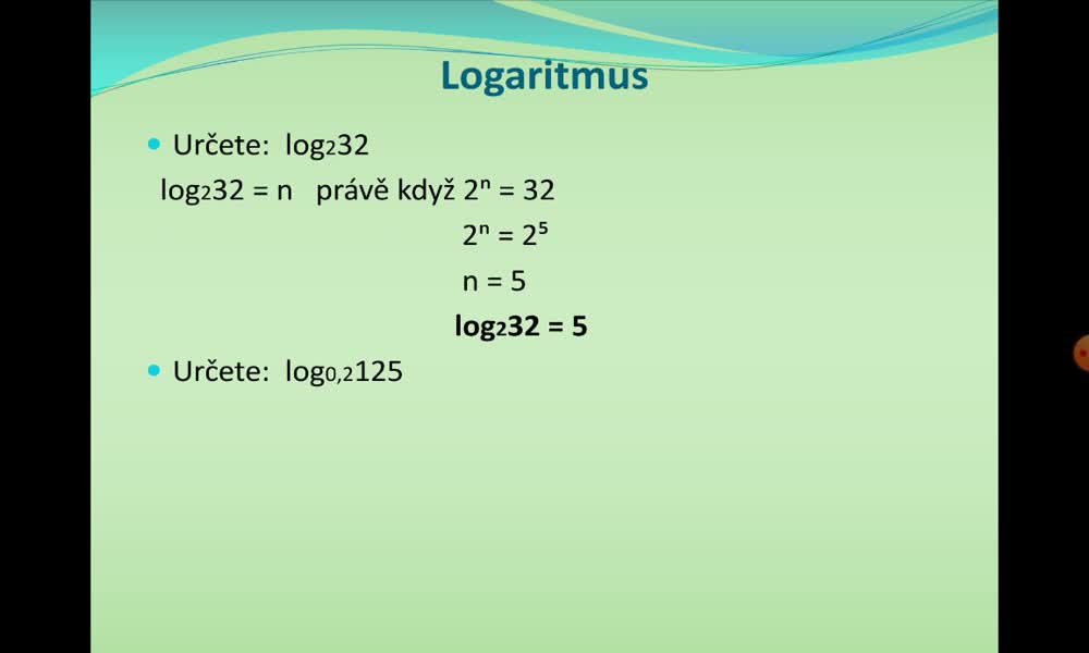 3. náhled výukového kurzu Logaritmické rovnice