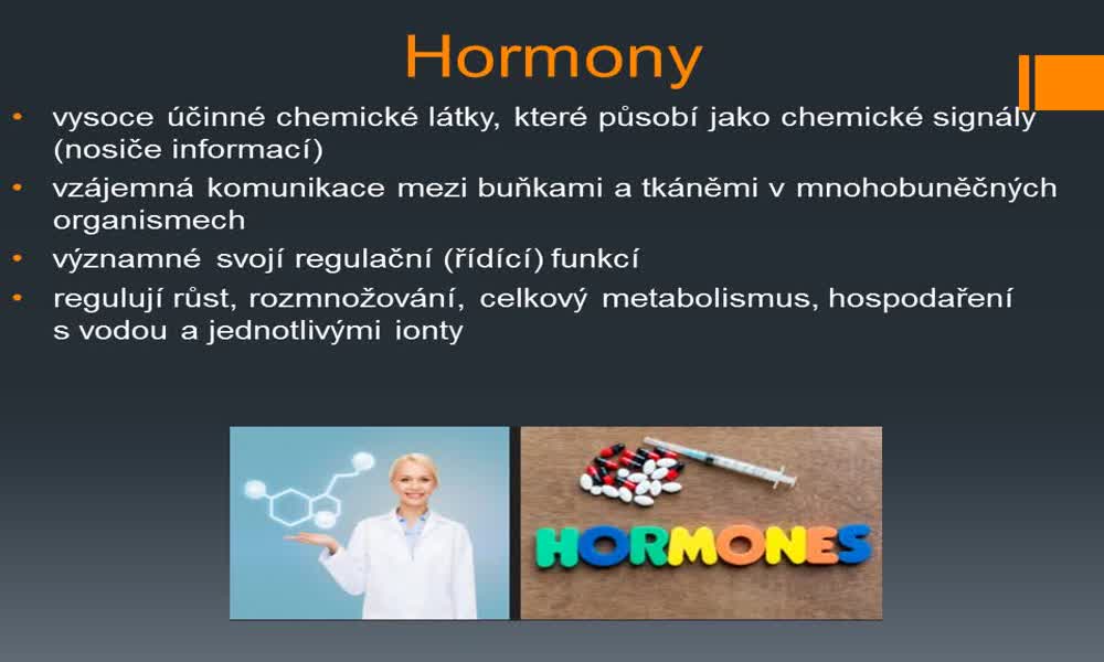 1. náhled výukového kurzu Hormony 
