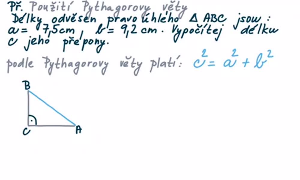 5. náhled výukového kurzu Pythagorova věta, věta k ní obrácená