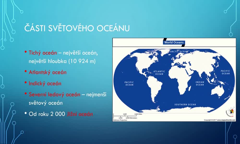 3. náhled výukového kurzu Světový oceán 