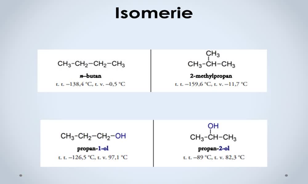 3. náhled výukového kurzu Isomerie