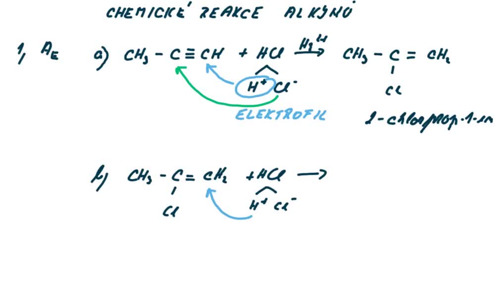 4. náhled výukového kurzu Reakce alkynů