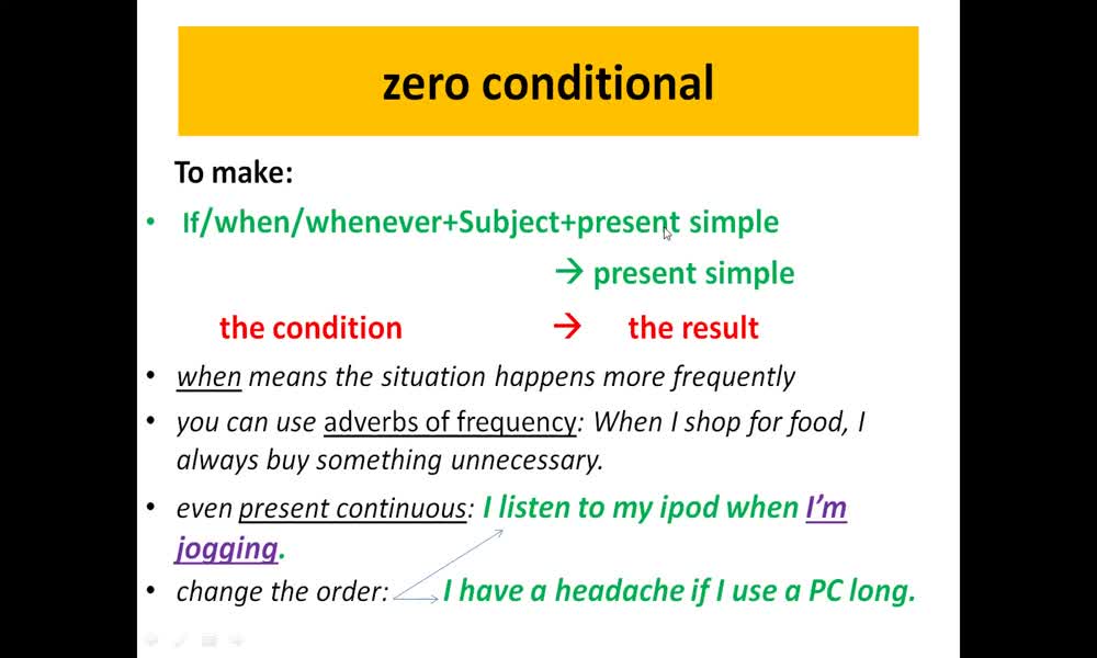 4. náhled výukového kurzu First and Second conditionals