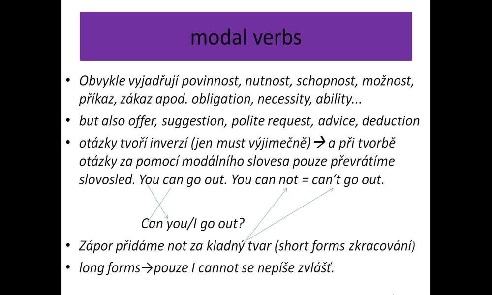 3. náhled výukového kurzu Modal verbs - should, must, have to, mustn't, don't have to