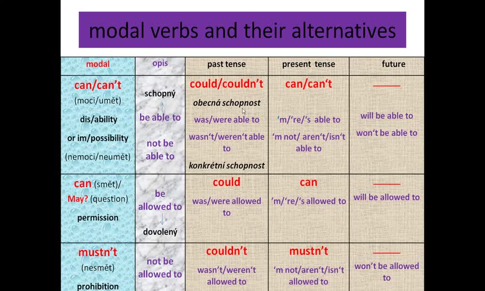 6. náhled výukového kurzu Modal verbs - should, must, have to, mustn't, don't have to