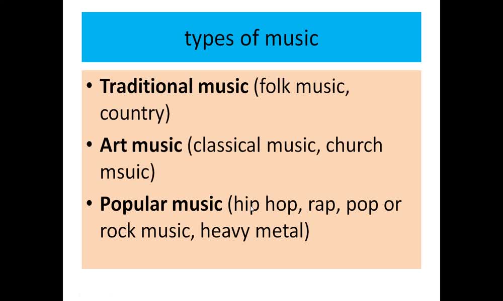 3. náhled výukového kurzu Music - types of music, musical instruments