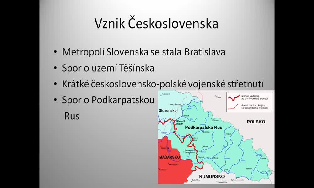 5. náhled výukového kurzu Vznik Československa, Československo v meziválečném období  