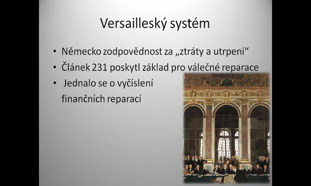 6. náhled výukového kurzu Versailleský systém a jeho vnitřní rozpory