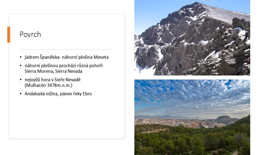 3. náhled výukového kurzu Pyrenejský poloostrov