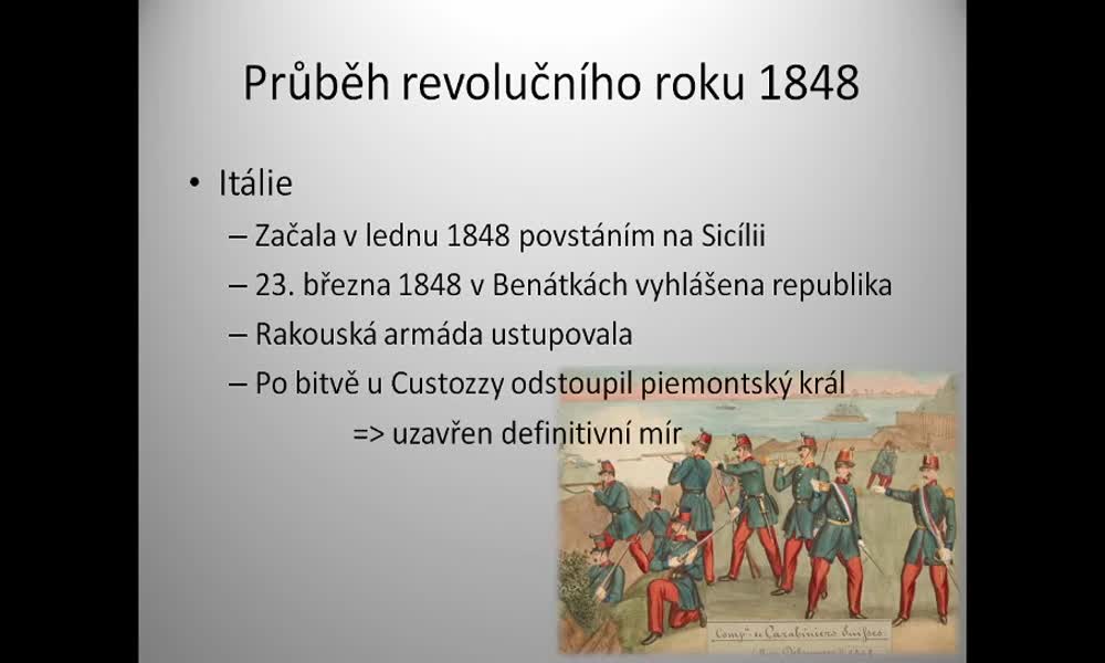 4. náhled výukového kurzu Revoluční hnutí 1. poloviny 19. stol., revoluce 1848 