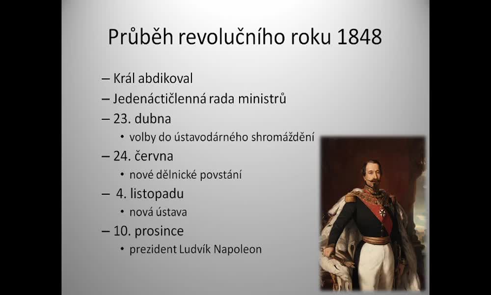 6. náhled výukového kurzu Revoluční hnutí 1. poloviny 19. stol., revoluce 1848 