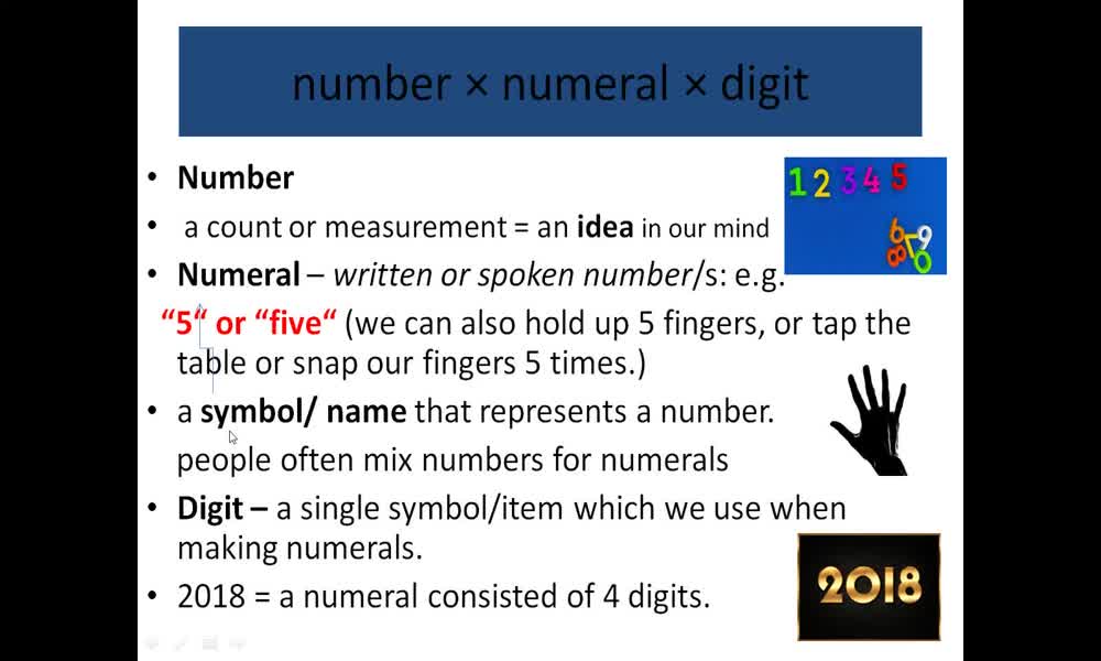 2. náhled výukového kurzu Cardinal numbers (základní číslovky)