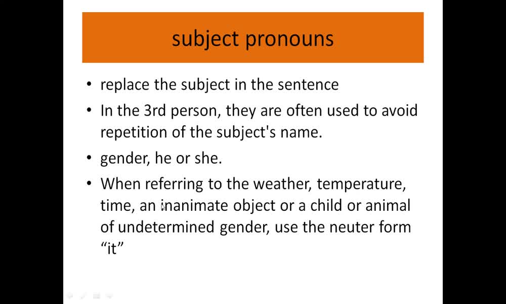 5. náhled výukového kurzu Subject and object pronouns, possessive adjectives