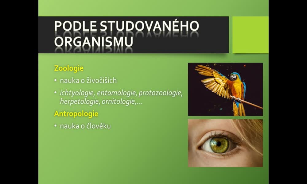 5. náhled výukového kurzu Biologické vědy a metody