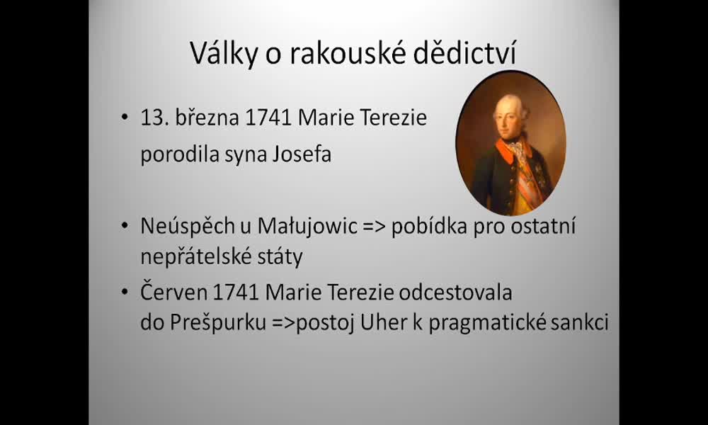 4. náhled výukového kurzu České země za Marie Terezie a Josefa II.