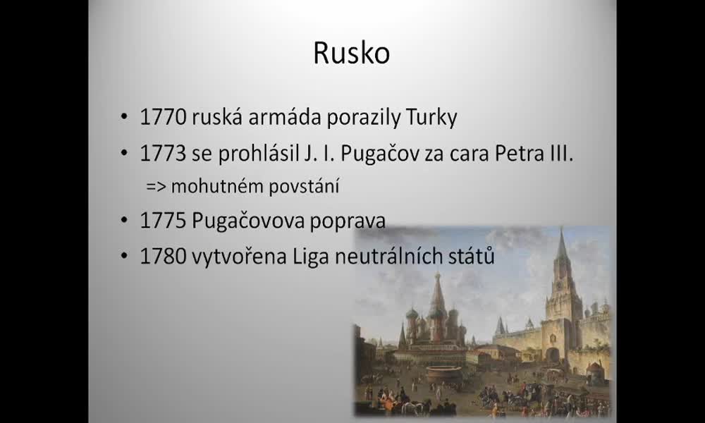 4. náhled výukového kurzu Evropské státy v 18. stol. - Rusko, Prusko, Polsko