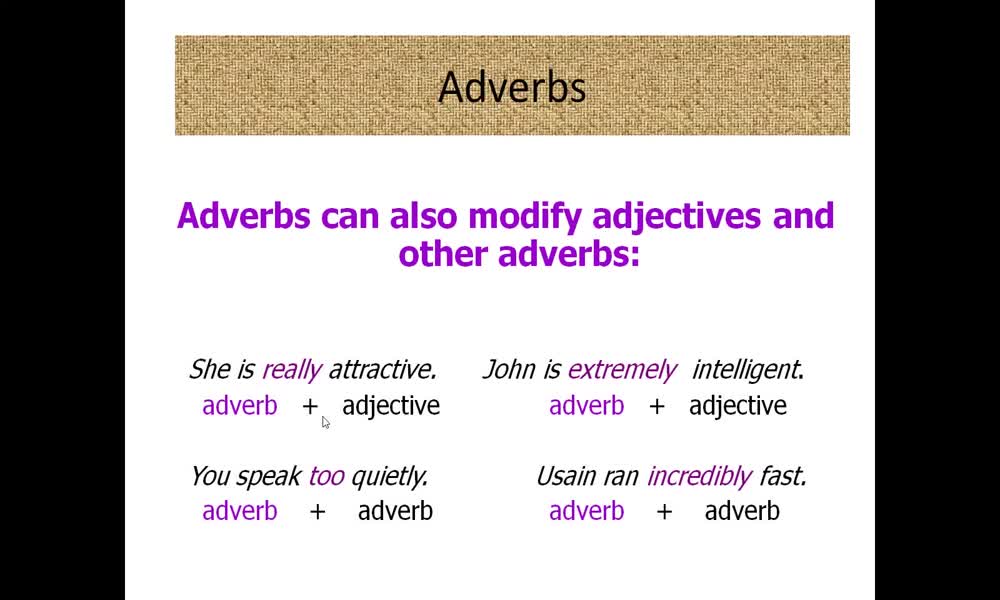 3. náhled výukového kurzu Adverbs and adverbial phrases