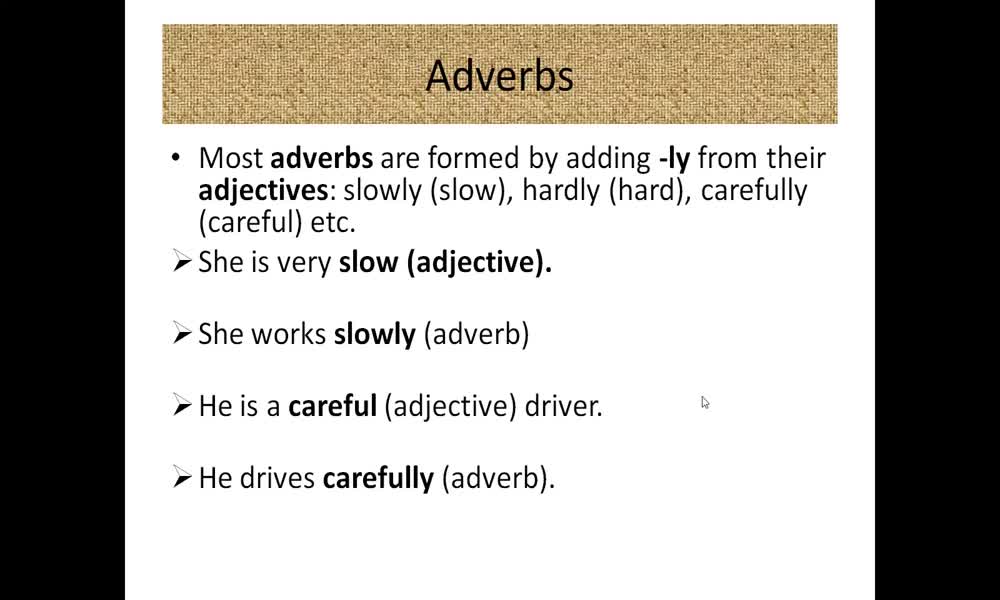 5. náhled výukového kurzu Adverbs and adverbial phrases