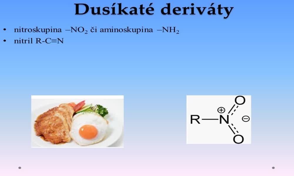 1. náhled výukového kurzu Dusíkaté deriváty