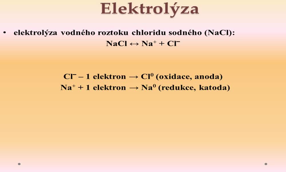 5. náhled výukového kurzu Elektrolýza