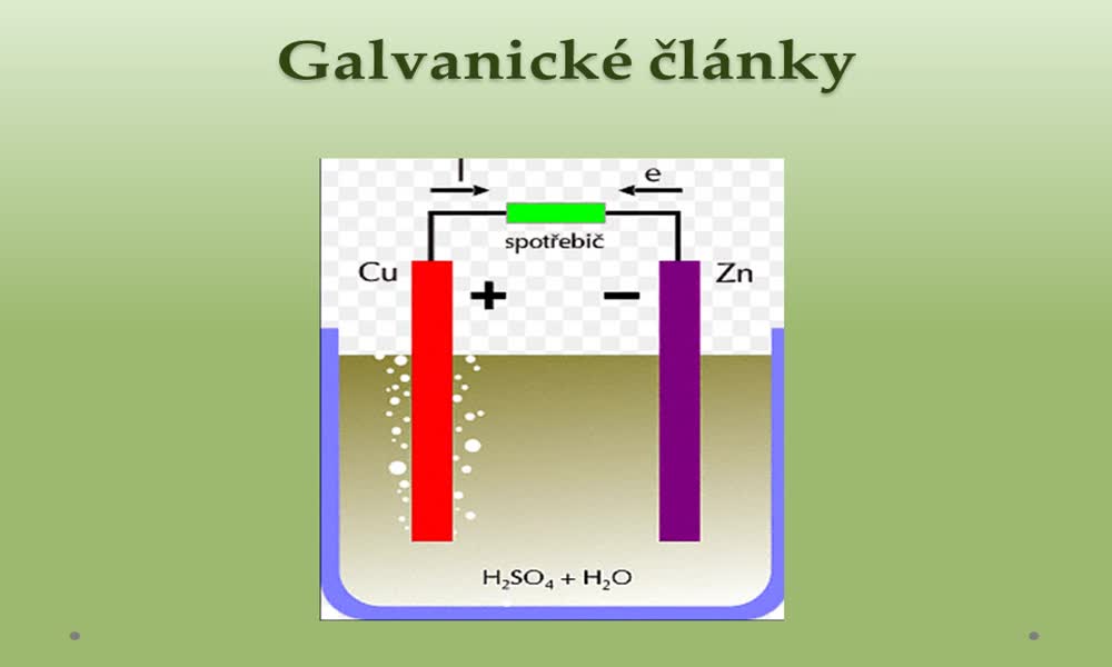 5. náhled výukového kurzu Galvanické články a akumulátory