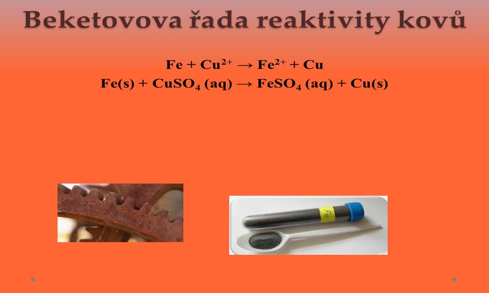 5. náhled výukového kurzu Beketovova řada reaktivity kovů
