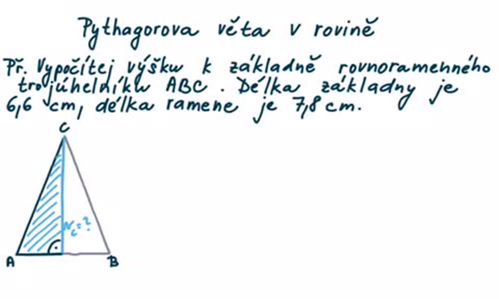 1. náhled výukového kurzu Pythagorova věta v rovině