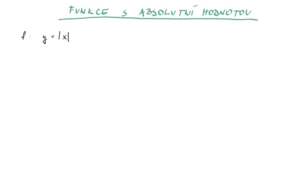 1. náhled výukového kurzu Funkce s absolutní hodnotou
