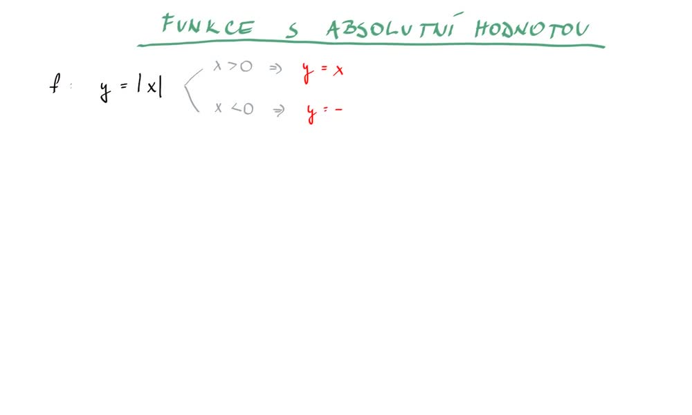 2. náhled výukového kurzu Funkce s absolutní hodnotou