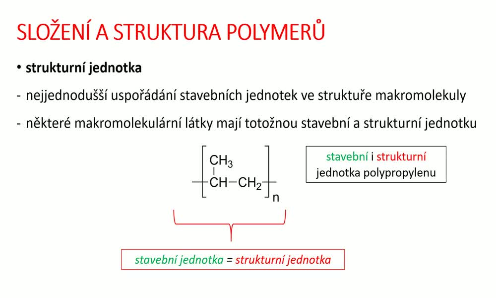 3. náhled výukového kurzu Makromolekula, polymerace