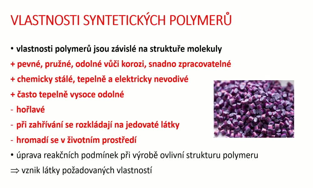 5. náhled výukového kurzu Makromolekula, polymerace
